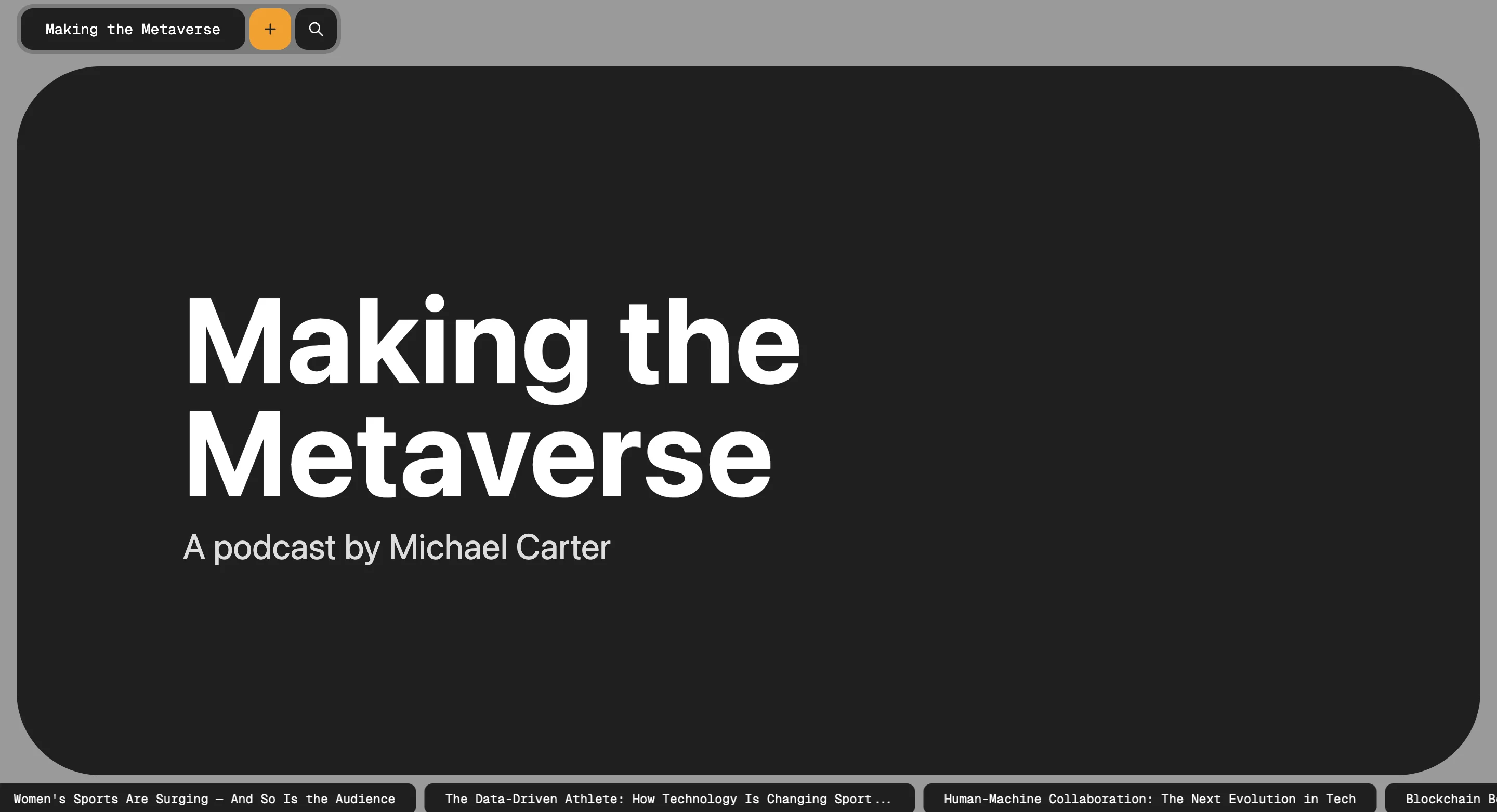 Making the Metaverse website preview