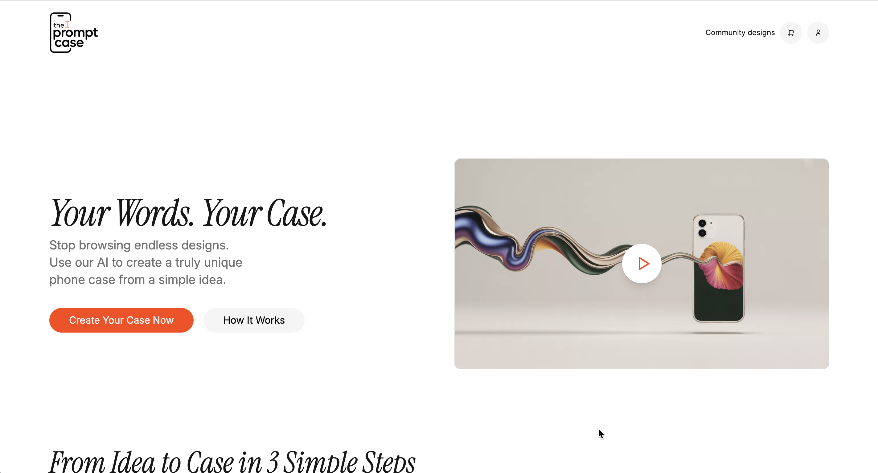 The Prompt Case website preview