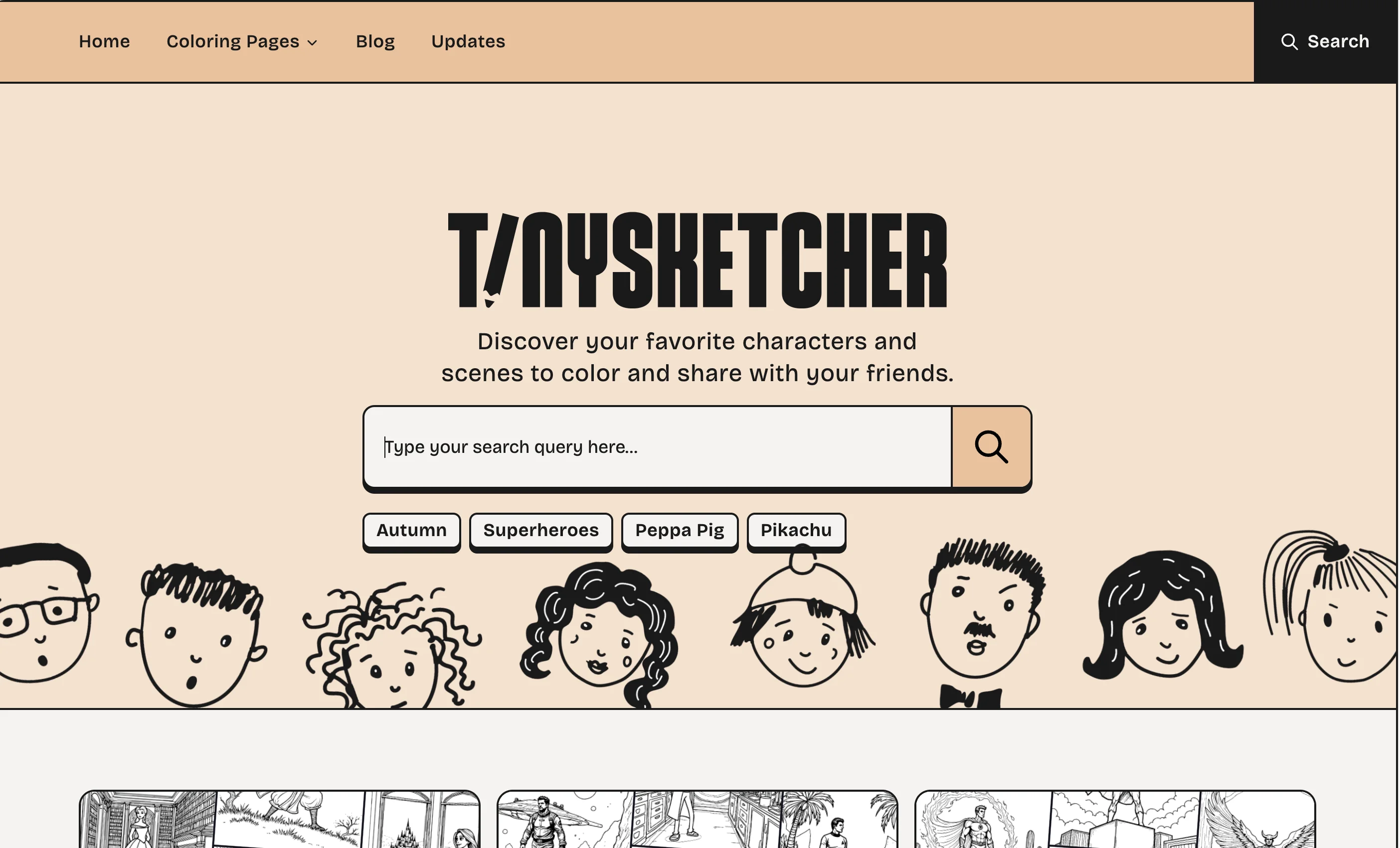 Tiny Sketcher website preview